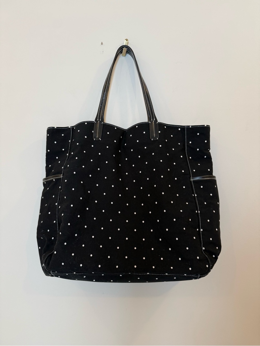 Black Polka Dot Tote Bag - Stylish Everyday Carry